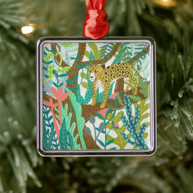 Jungle Roar - Cheetah Ornament Aus Metall (Baum)