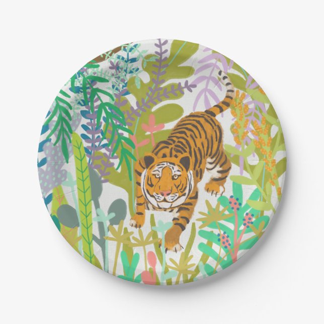 Jungle Roar - Tiger Pappteller (Vorderseite)
