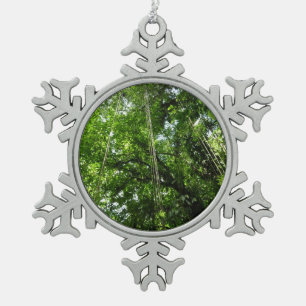 Jungle Ropes Rainforest Fotografie Schneeflocken Zinn-Ornament