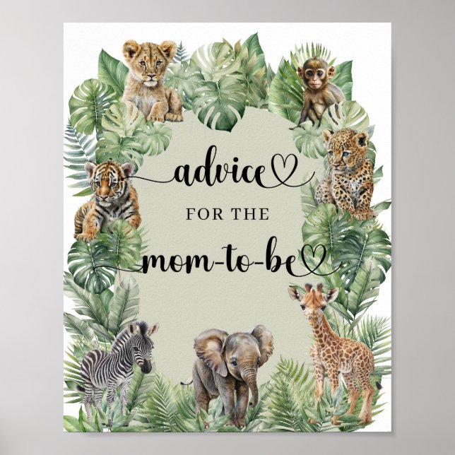 Jungle Safari Animals Advice für die zukünftige Mu Poster (Vorne)