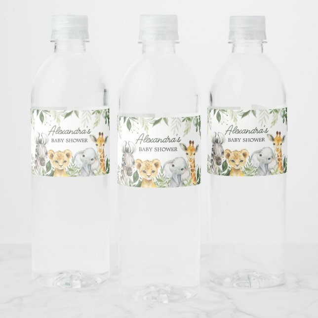 Jungle Safari Animals Baby Dusche (Flaschen)