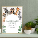 Jungle Safari Animals Baby Dusche Nehmen Sie eine  Poster<br><div class="desc">Jungle Safari Animals Kinderdusche Nehmen Sie ein Leckerei Poster</div>
