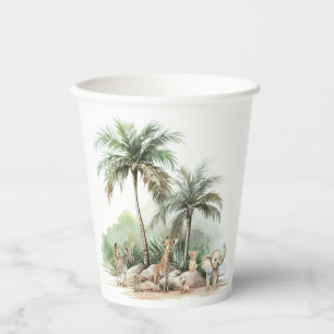 Jungle Safari Animals Baby Duschpapier Cups Pappbecher