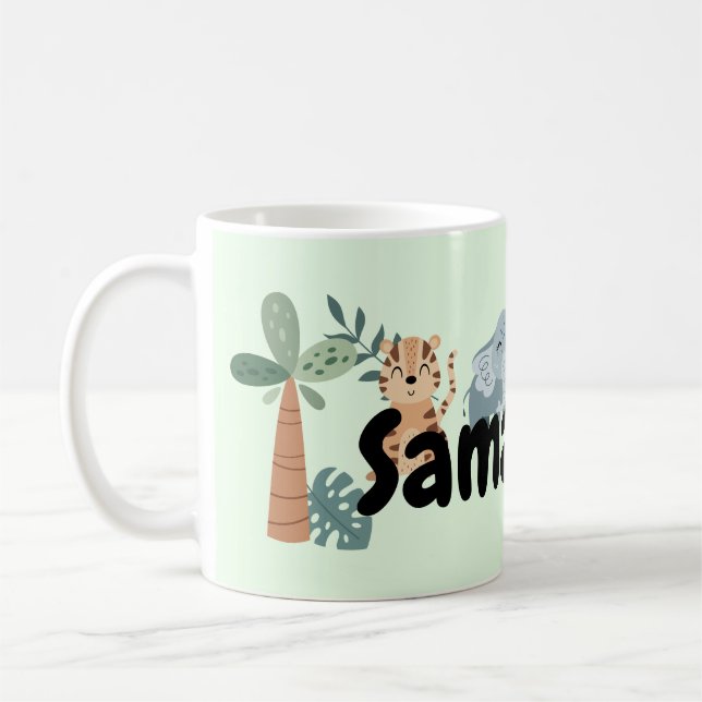 Jungle Safari Animals Kindergeburtstag Kaffeetasse (Links)