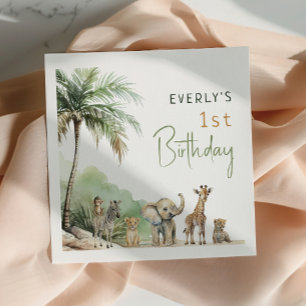 Jungle Safari Animals Kindergeburtstag Party Serviette