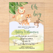 Jungle Safari Animals Oh Boy Baby Dusche