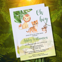 Jungle Safari Animals Oh Boy Baby Dusche