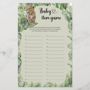 Jungle Safari Animals Tropical Baby Item Spiel