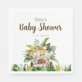 Jungle Safari Baby Animals Baby Dusche Serviette