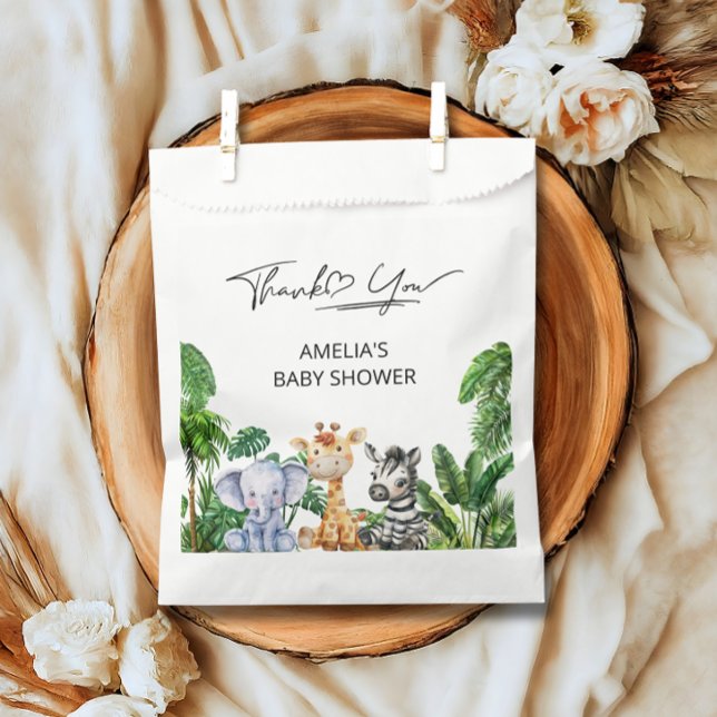 Jungle Safari Baby Danke Tiere, Tropical Geschenktütchen (Von Creator hochgeladen)