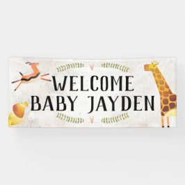 Jungle Safari Baby Duschbanner Banner