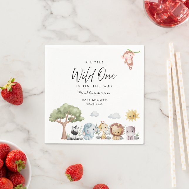 Jungle Safari Baby Dusche Serviette (Beispiel)