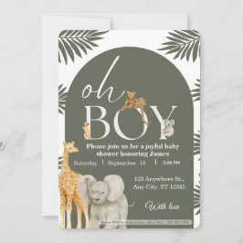 Jungle Safari Baby Shower Invitation Einladung