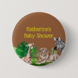 Jungle Safari Babydusche Button