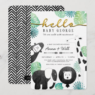Jungle Safari Babydusche Einladung