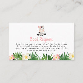Jungle Safari Book Request Cards Visitenkarte