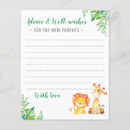 Jungle Safari Boy Dusche Neue Elternberatungskarte