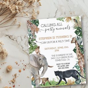 Jungle Safari Calling Party Animals Panther