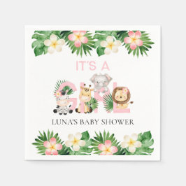 Jungle Safari Es ist eine Girl Baby Dusche Serviette