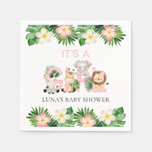 Jungle Safari Es ist eine Girl Baby Dusche Serviette