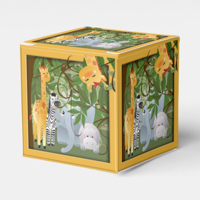 Jungle Safari Gastgeschenke Box Geschenkschachtel (Vorderseite)