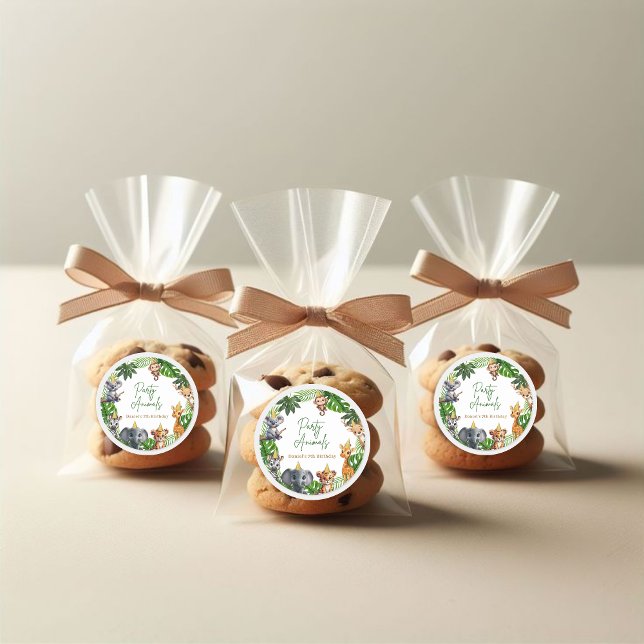 Jungle Safari Kids Birthday Party Stickers (Von Creator hochgeladen)