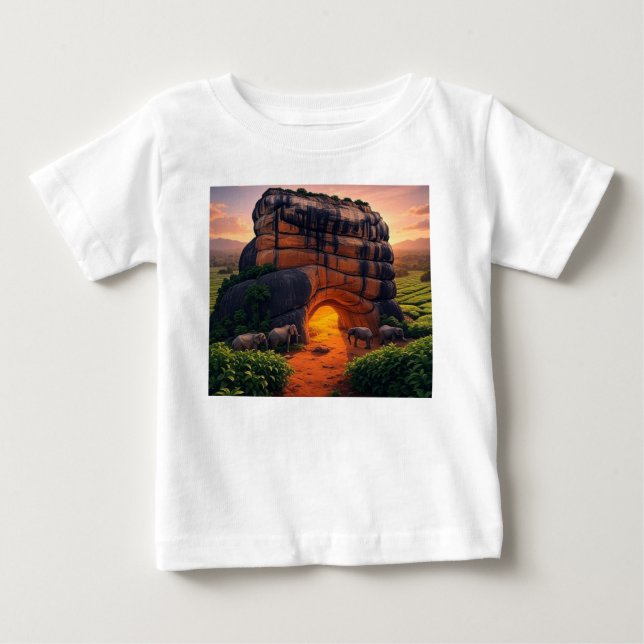 Jungle Safari Magic - Elephant & Cave Kids T-Shirt (Vorderseite)