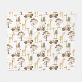 Jungle Safari mit Giraffen Kinderzimmer Pattern Ki Fleecedecke