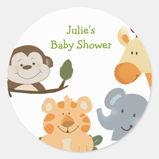 JUNGLE SAFARI Round Gevor Stickers (Vorderseite)