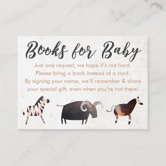 Jungle Safari Theme Books for Baby Enclôture Carte (Devant)