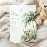 Jungle Safari Tiere | Das ist ein Junge! Babyparty