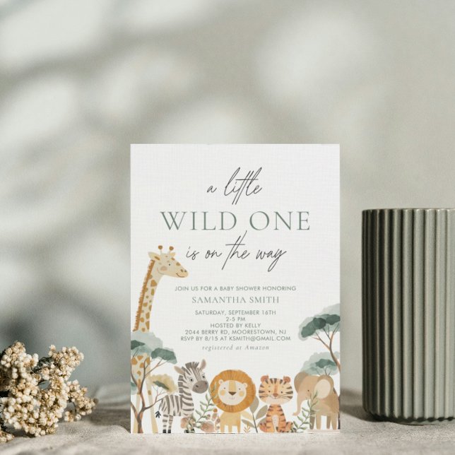 Jungle Safari Tiere Kinderdusche Einladung (Von Creator hochgeladen)