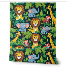 Jungle Safari Tiere Kinderschale und -klemme Tapete