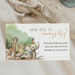 Jungle Safari Tiere wie groß ist Mommys Bly Card Platzkarte