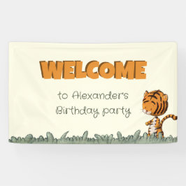Jungle Safari Tiger Willkommen Geburtstagsparty Banner