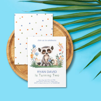 Jungle Safari Wild Animal Birthday Party Boys Einladung