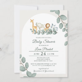 Jungle Safari Wild Baby Dusche Einladung