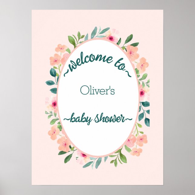 Jungle Safari Wild Baby Dusche Poster (Vorne)