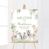 Jungle Safari Wild One Animals Baby Dusche Willkom
