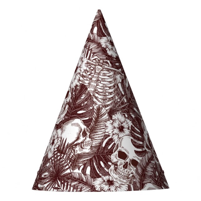 Jungle Skulls Party Hat Partyhütchen (Vorderseite)