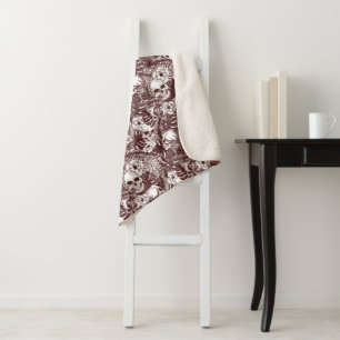 Jungle Skulls Sherpa Blanket Sherpadecke
