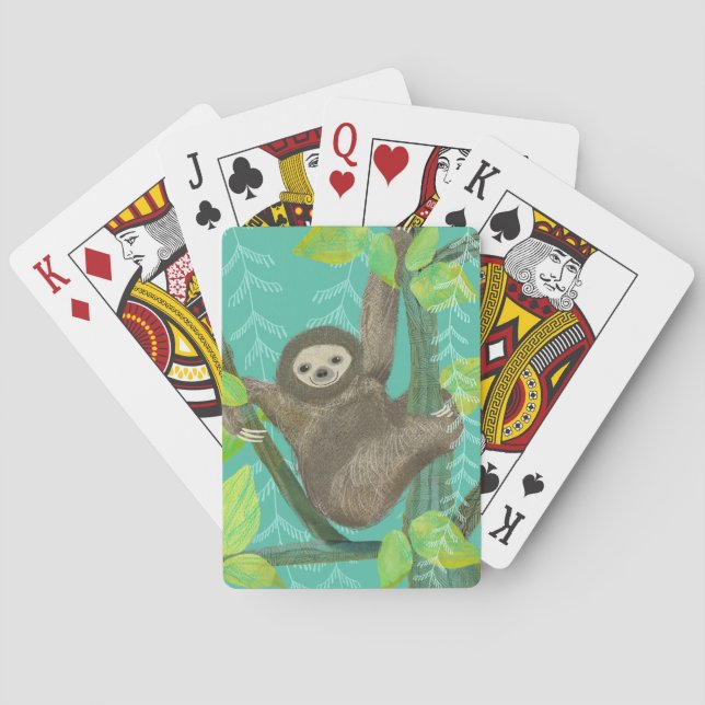 Jungle Sloth Playing Cards von Bicycle Spielkarten (Rückseite)