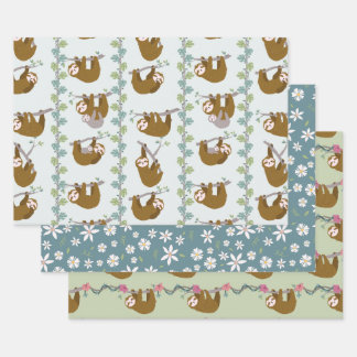 Jungle Sloths Tropenwald Geschenkpapier Set