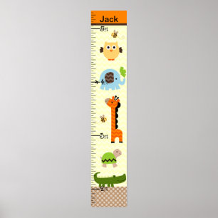 Jungle Stack Tiere Wachstumsdiagramm Behalten auf  Poster