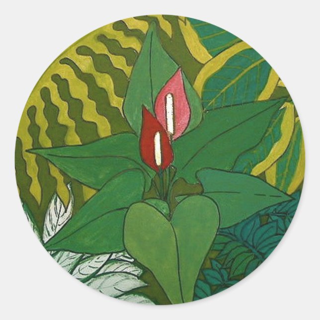 Jungle Star Runder Aufkleber (Vorderseite)