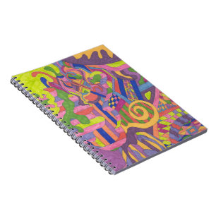 "Jungle Stripes II" Abstrakte Kunst Notizblock