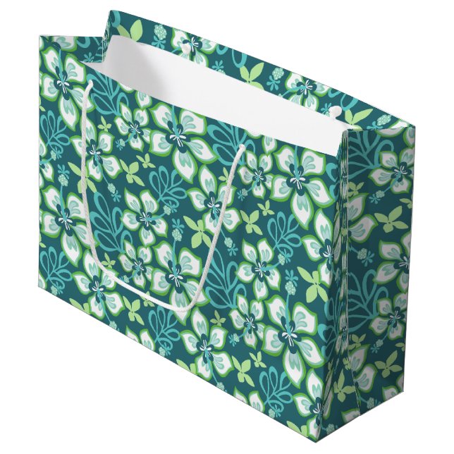 JUNGLE SURF (AQUAMARIN COMBO) GROßE GESCHENKTÜTE (Vorderseite Schrägansicht)