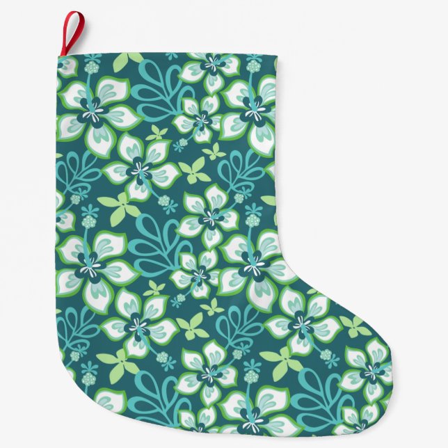 JUNGLE SURF (AQUAMARIN COMBO) GROßER WEIHNACHTSSTRUMPF (Vorderseite)