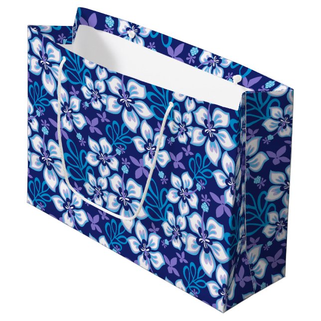 JUNGLE SURF (BLAUER COMBO) GROßE GESCHENKTÜTE (Vorderseite Schrägansicht)