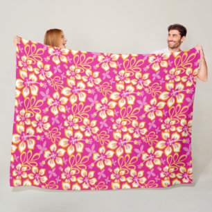 JUNGLE SURF (HOT PINK COMBO) FLEECEDECKE
